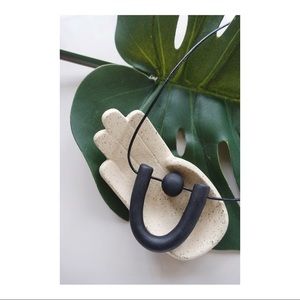 Modern Handmade U-Shape Clay Necklace